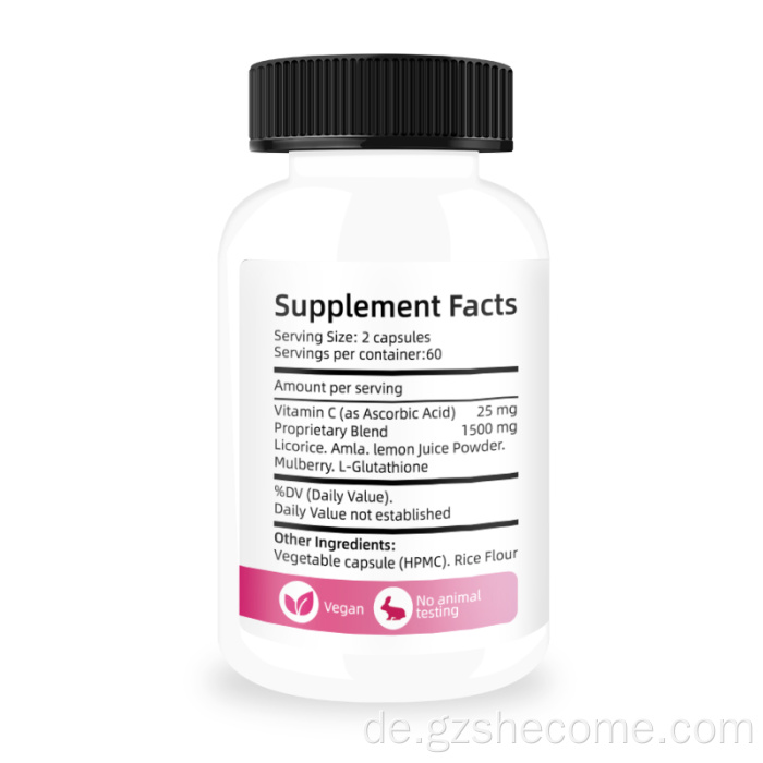 Hautaufhellungskapseln Hautweißglutathionkapseln